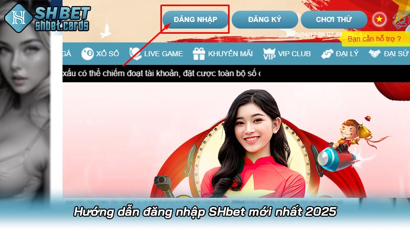 Hướng dẫn đăng nhập SHbet mới nhất 2025