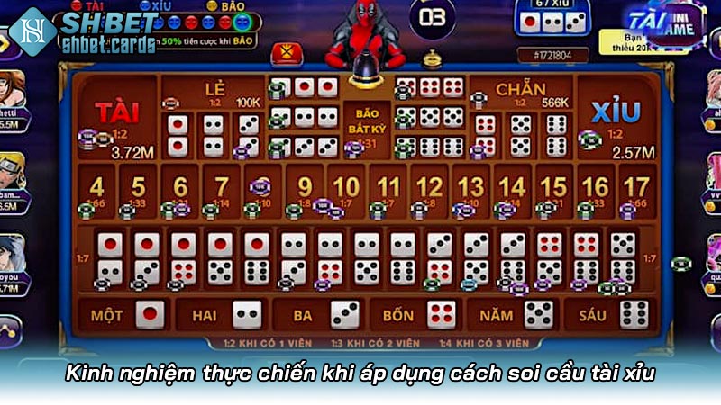 Kinh nghiệm thực chiến khi áp dụng cách soi cầu tài xỉu