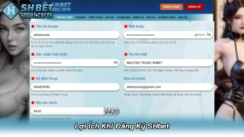 Lợi Ích Khi Đăng Ký SHbet