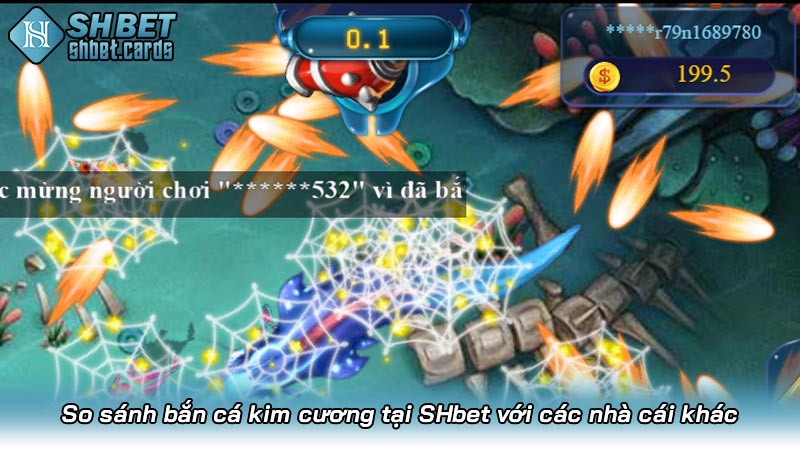 So sánh bắn cá kim cương tại SHbet với các nhà cái khác