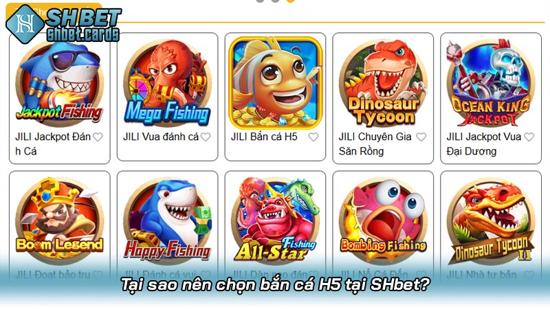 Tại sao nên chọn bắn cá H5 tại SHbet?